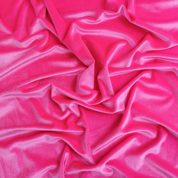 Stretch Velvet - FLUORESCENT PINK